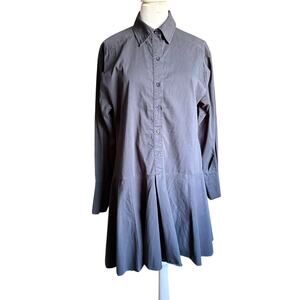Code xMode Black Mini Shirt Dress High Low Hem Button Front (sz M) 440